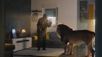 Publicité BelGoGreen : la mamie et le lion